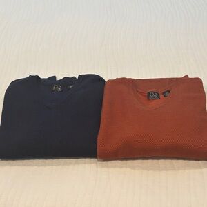 Jos. A. Bank Men's V-Neck Sweaters in Navy and Rust